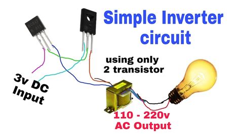 Simple Inverter Circuit Diagram Using Transistor