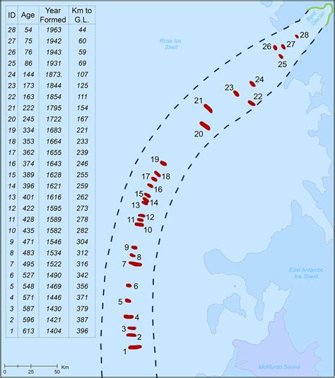 Red polygons show the locations of surface depressions extending from... | Download Scientific ...