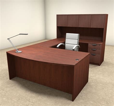 5pc U Shaped Modern Executive Office Desk, #OT-SUL-U14 - H2O Furniture