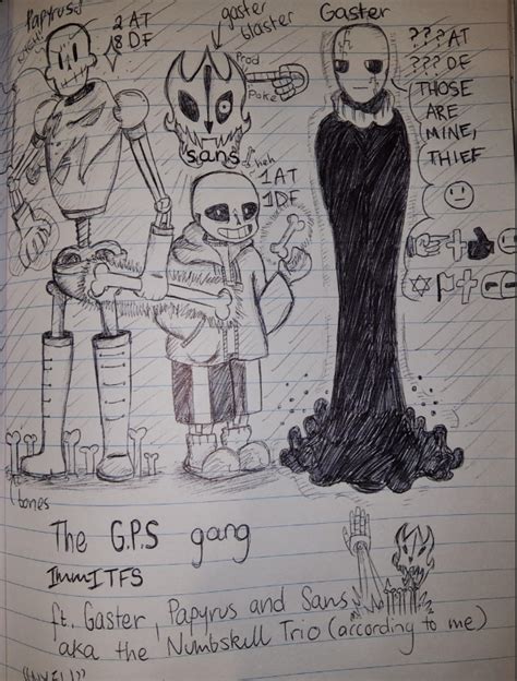 Gaster, Papyrus and Sans drawing : r/Undertale