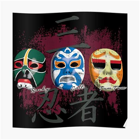 "3 Ninjas Masks" Poster for Sale by Maradebv74 | Redbubble