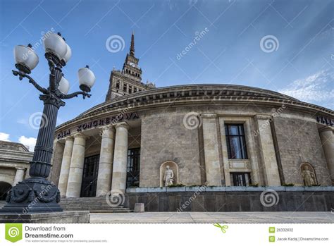 Palace of Culture and Science in Warsaw Stock Photo - Image of history ...