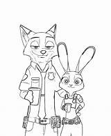 Disegni Di Zootropolis Da Colorare  Gratuiti Per Bambini sketch template