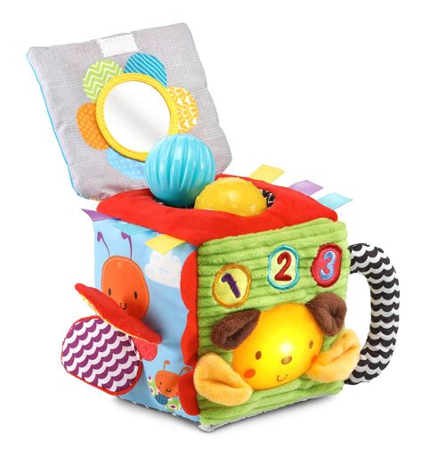 VTech, Soft and Smart Sensory Cube, Put-and-Take Ball Play, Baby Toy