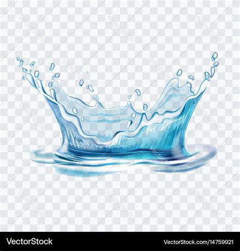 Blue water splash Royalty Free Vector Image - VectorStock