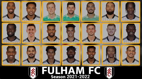 Fulham FC Squad Official 2021-2022 - YouTube