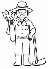 Agricultor Para colorear  COLOREA TUS DIBUJOS sketch template