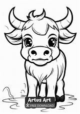 Water buffaloes Coloring Page For Kids sketch template