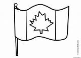 Canada Flag Simple Coloring Pages Printable sketch template