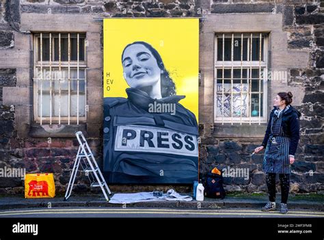 Artist and illustrator Anna Dittmann, from Abbeyhill, Edinburgh, works on a mural at Quality ...