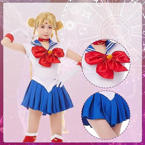 Sailor Moon Pakaian Seragam Kostum Cosplay, Gaun Pakaian Karnaval ...