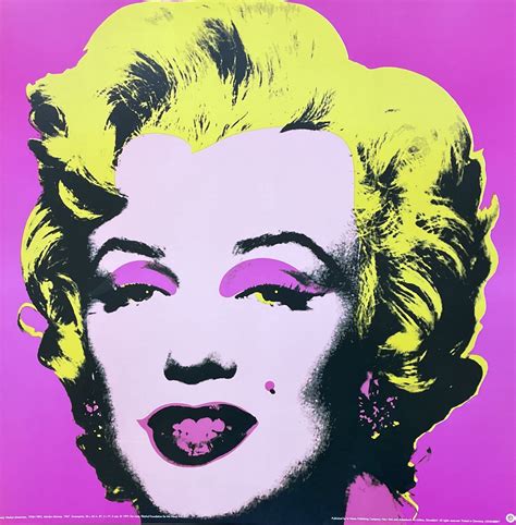 Andy Warhol Exhibition Poster Marilyn Monroe Pink Vintage Print Offset Lithograph Pop Art 1993 ...