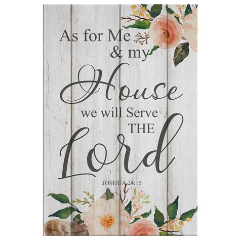 As for me and my house we will serve the Lord Joshua 24:15 canvas print Horizontal Wall Art ...