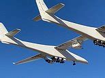 Video: The world's biggest airplane, with 385ft wingspan, soars again ...