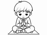 Beautiful Prayer Coloring  Page sketch template