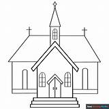 Church Coloring Page  Easy Drawing Guides sketch template