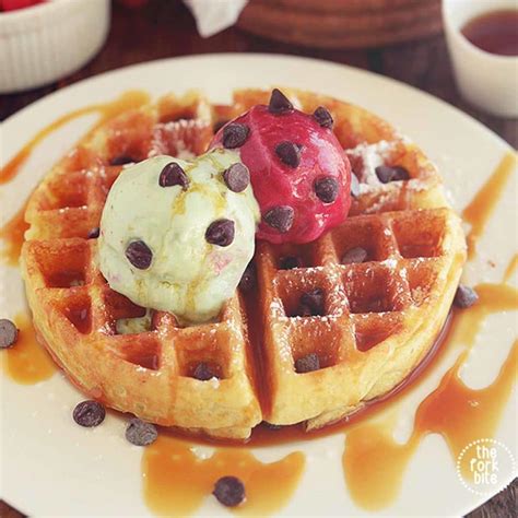 Malted Belgian Waffles - Crispy yet Fluffy Inside - The Fork Bite