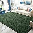 Amazon.com: Zedrew Deep-Green Area Rugs Fluffy Carpets, 6x9 Feet Extra ...