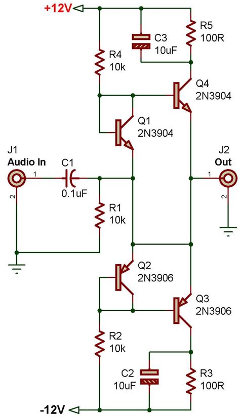 2N3904 Audio Amplifier Circuit Diagram