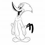 Classic Woody Woodpecker Coloring Page For Kids  Free Woodpeckers sketch template