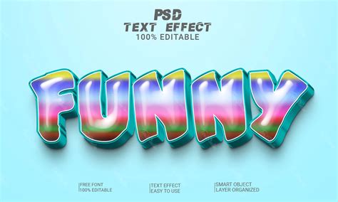 Funny Colors 3D Font Style Effect | Photoshop PREMIUM PSD File
