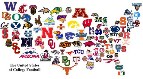 The United States of College Football - Page 2 - Concepts | College football logos, College ...