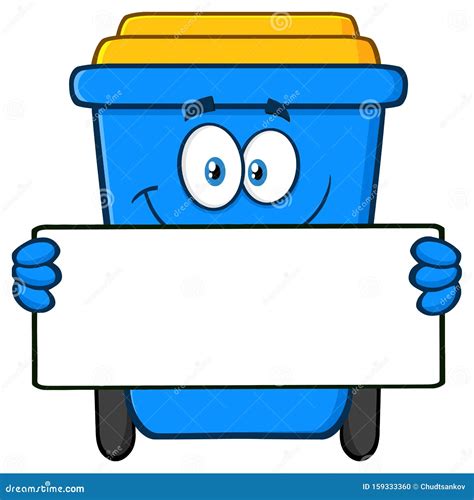 Smiling Blue Recycle Bin Cartoon Mascot Character Stock Vector - Illustration of character ...