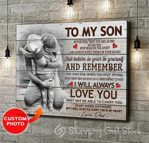 Stunning Gift Custom Photo Canvas Meaningful Gift For Son From Dad - N ...