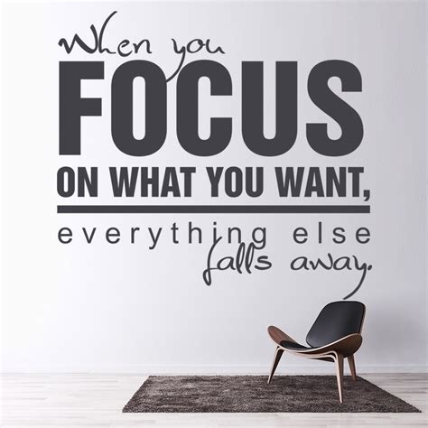 Focus On What You Want Inspirational Quote Wall Sticker