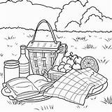 Picnic coloring Pages – Coloring Corner sketch template