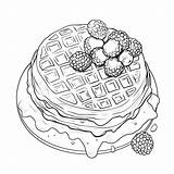 Waffles coloring page – Coloring Corner sketch template