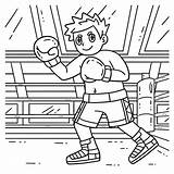 Premium Vector  Boxing Boxer Stance Isolated Coloring Page sketch template