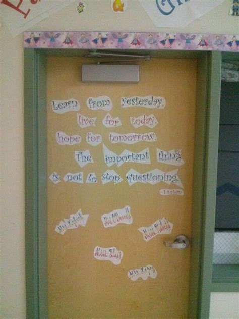 Classroom door. Einstein quote | Classroom decor, Bulletin board ...