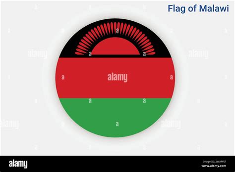 High detailed flag of Malawi. National Malawi flag. Africa. 3D illustration Stock Vector Image ...