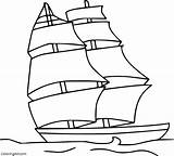 Easy Sailboat On The Water Coloring Page  ColoringAll sketch template