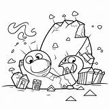 Angry Bird Slingshot Coloring Page sketch template