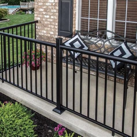 Freedom(Assembled: 6-ft x 3-ft) Winchester Matte Black Aluminum Deck Rail Kit with Balusters ...