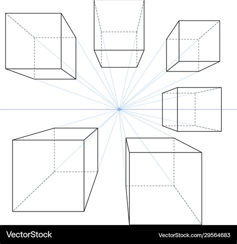 One Point Perspective Cube