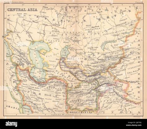 Central Asia. Persia Afghanistan Khiva Bokhara. BARTHOLOMEW 1888 old ...