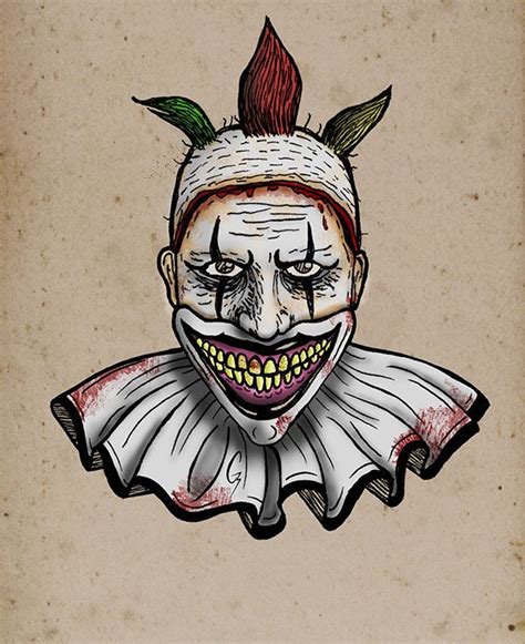 AHS: Freak Show ~ Twisty on Behance American Horror Story Clown, American Horror Story Tattoo ...