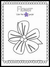 Color The Flower Purple Coloring Page FREE PRINTABLE  Art Kit sketch template