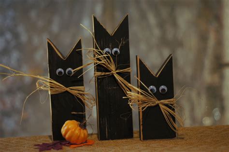 Primitive Black Cat - Halloween Decor Halloween Decorations | Rustic ...