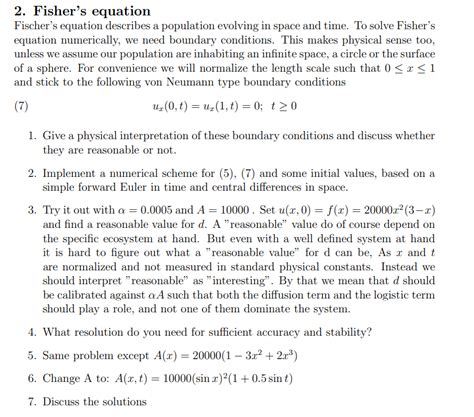 2. Fisher's equation Fischer's equation describes a | Chegg.com