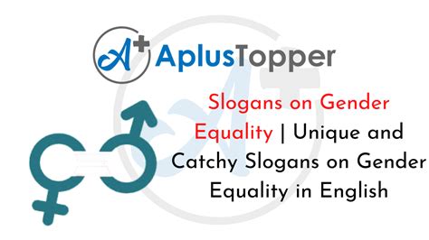 Slogans on Gender Equality | Unique and Catchy Slogans on Gender Equality in English - CBSE Library