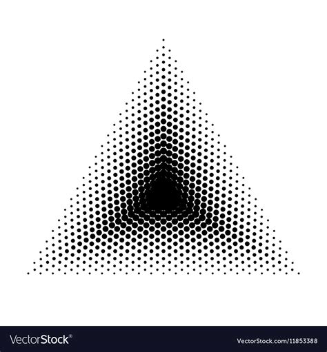 Triangle halftone geometric shapes dot Royalty Free Vector