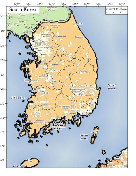 Map: South Korea | Andy Arthur.org