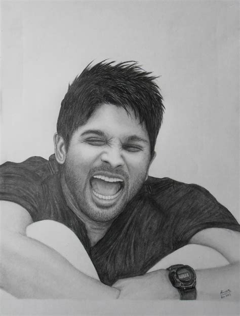 Allu Arjun Pencil Drawing