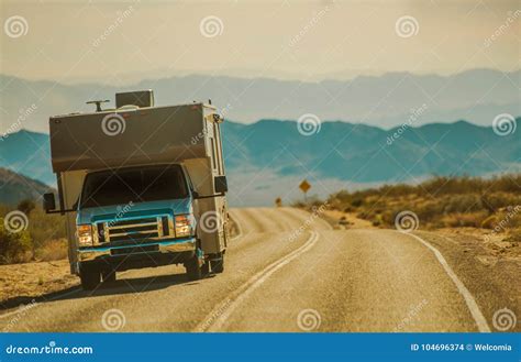 Mojave Desert RV Trip stock photo. Image of campsite - 104696374