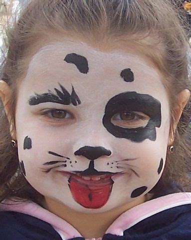 dalmation face | Dog face paints, Puppy face paint, Animal face paintings
