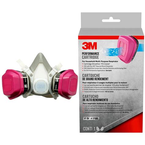 Shop 3M Reusable N95 All-Purpose Safety Respirator Mask + 2-pack P100 Replacement Carbon Filters ...